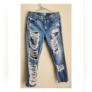 Mumu Blue Seattle Straight Leg Women's Jeans Mid Rise Size 26